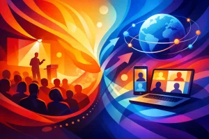 Evento presencial ou híbrido: qual gera mais resultado?